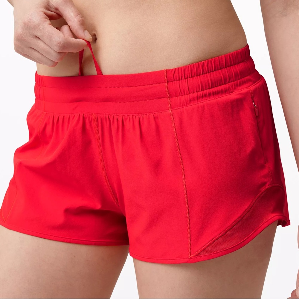 Lululemom red Hotty Hot shorts